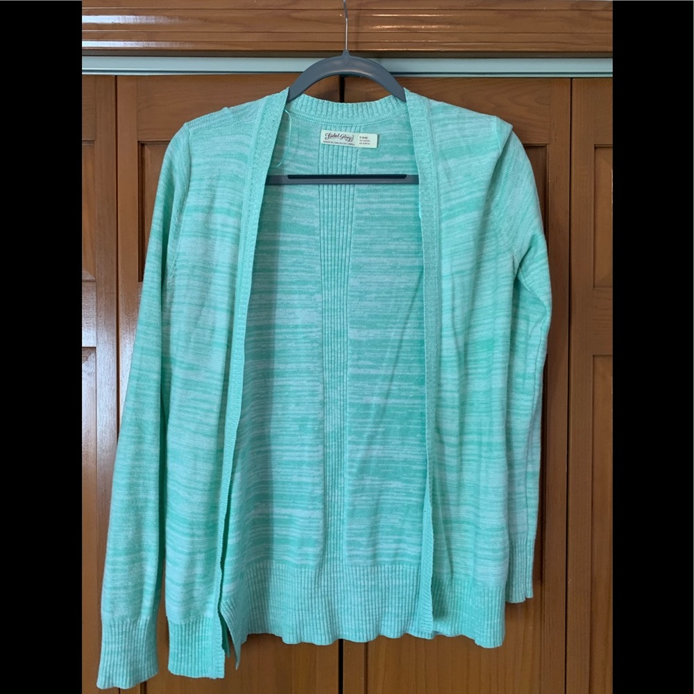 Small Mint Faded Glory Cardigan